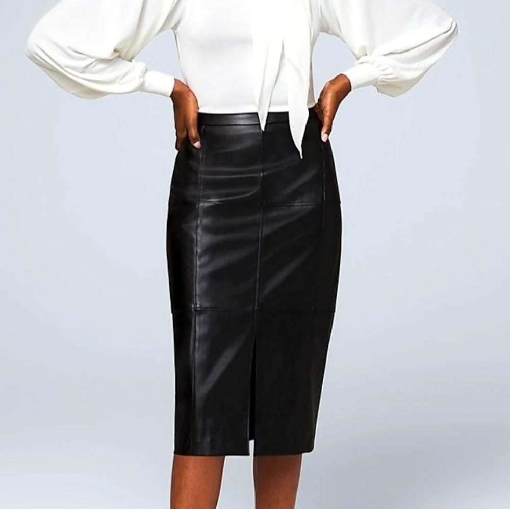 🧡🍁🍂NWOT WHBM Vegan Leather Pencil Skirt